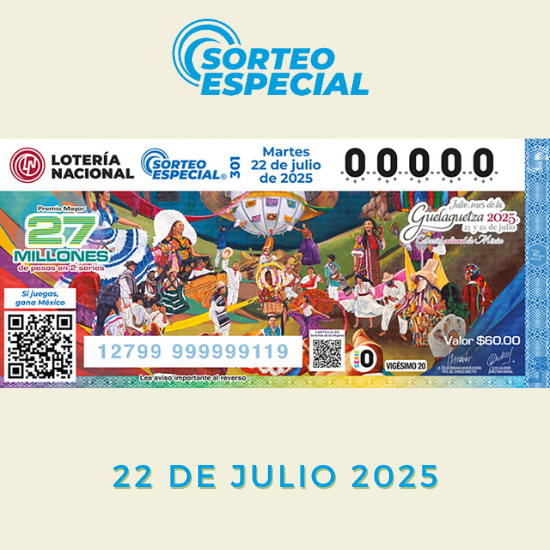 SORTEO ESPECIAL- MARTES 22 DE JULIO 2025