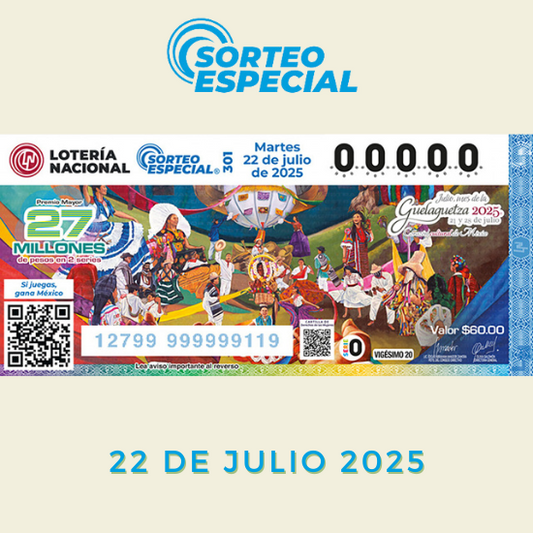 SORTEO ESPECIAL- MARTES 22 DE JULIO 2025